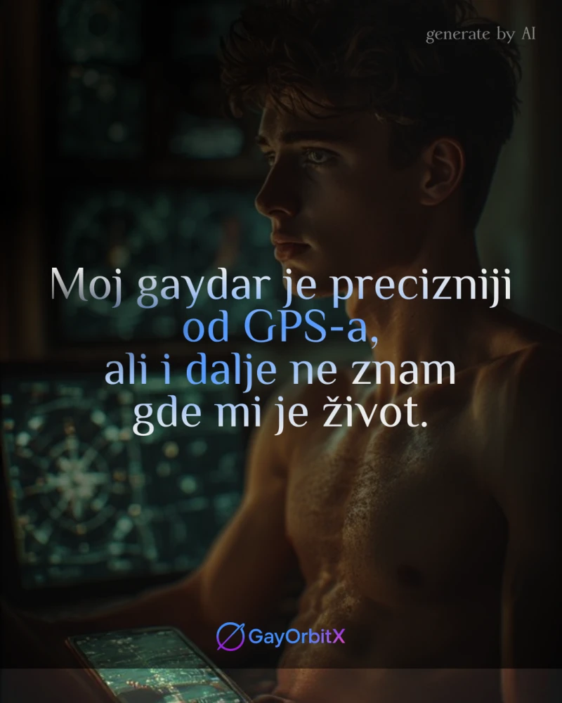 Moj gaydar je precizniji od GPS-a, ali i dalje ne znam gde mi je život.