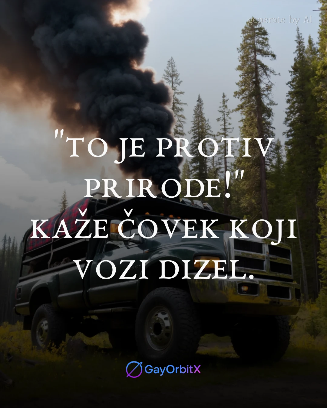 "To je protiv prirode!" kaže čovek koji vozi dizel.